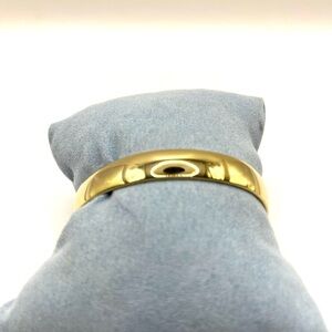 Gold Cuff Bracelet Sleek Minimalist Gold Tone Gold Plated Unsigned